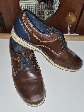 West Harris Big Boy’s Brown Lace-Up Dress Shoes 3M Lightly Worn